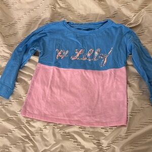 Blue and Pink Girls Lilly Pulitzer Shirt